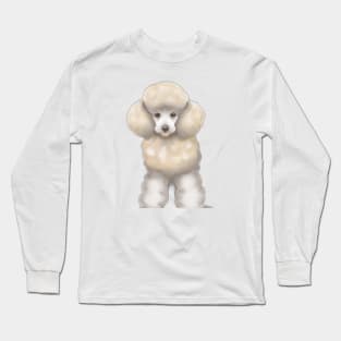 Cute Poodle Drawing Long Sleeve T-Shirt